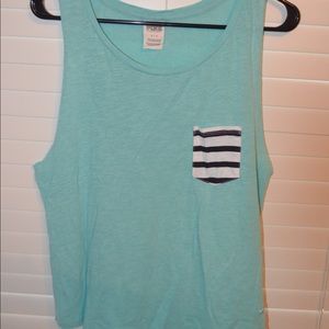 PINK Teal Frocket Tank